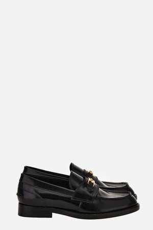Medusa Lock Loafer  In Brushed Leather