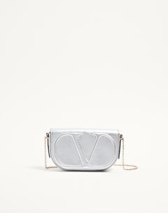 Pouch Con Catena Vlogo Walk In Nappa Metallizzata