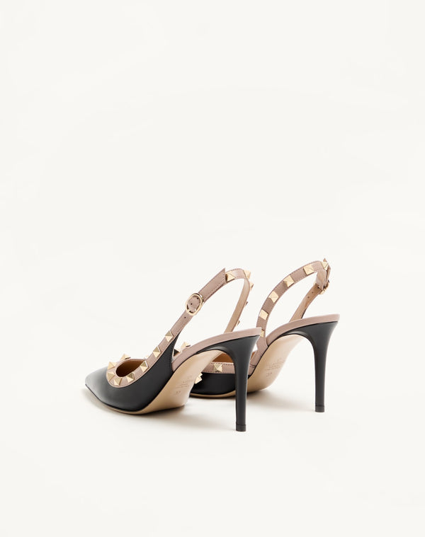 DÉCOLLETÉ SLINGBACK ROCKSTUD IN VITELLO 85MM