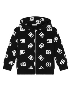 JERSEY HOODIE WITH DG LOGO PRINT