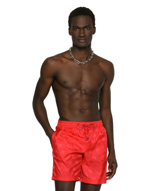 MID-LENGTH SWIM TRUNKS WITH JACQUARD DG MONOGRAM