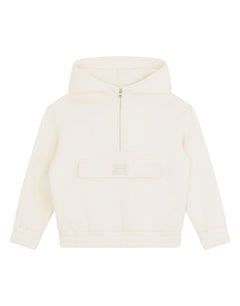 JERSEY HOODIE WITH LOGO PLATE