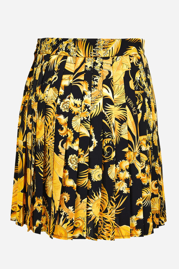 Skirt In Twill Poly Baroque Palm Allover Print
