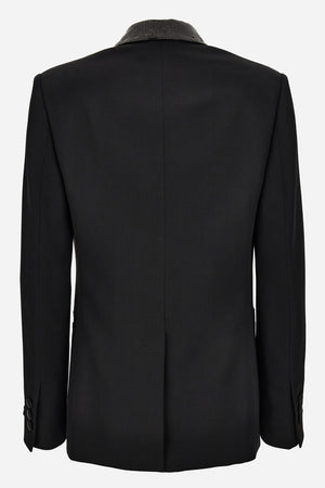 Evening Jacket In Responsible Wool Grain De Poudre Natural Stretch