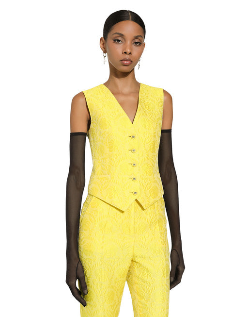 FLORAL JACQUARD VEST