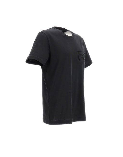 T-SHIRT WITH EMBOSSED DOLCE&GABBANA TAG