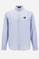 Informal Shirt In Cotton Poplin Queen + Medusa Outline Embroidery