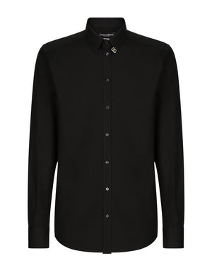COTTON GOLD-FIT SHIRT WITH DG PATCH