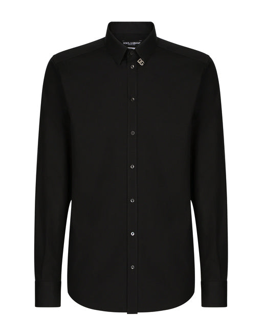 COTTON GOLD-FIT SHIRT WITH DG PATCH