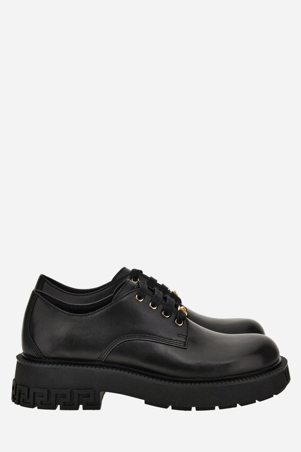 Versace Tank Laced Up In Calf Leather