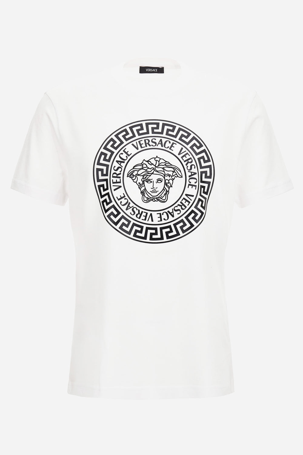 T-Shirt In Jersey Fabric-Medusa Versace Greca Print