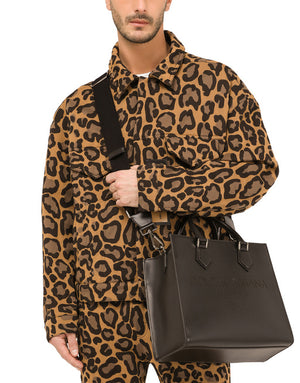 CALFSKIN EDGE SHOPPER WITH LOGO