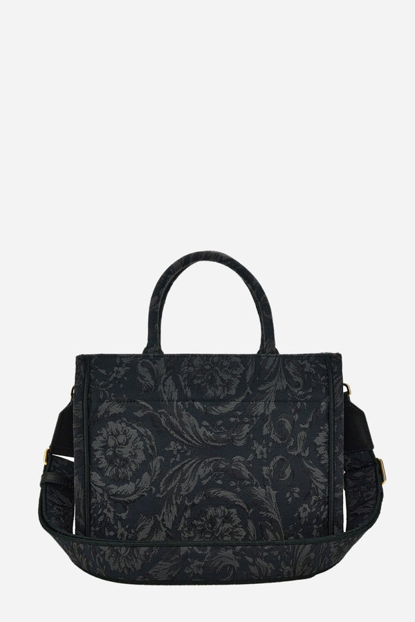 Athena Small Tote In Embroidery Jacquard  Barocco-Calf Leather
