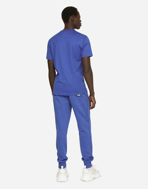 JERSEY JOGGING PANTS WITH LOGO PLAQUE