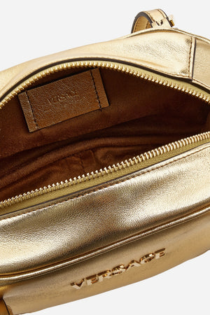 Versace Tag Mini Shoulder In Lamb Leather