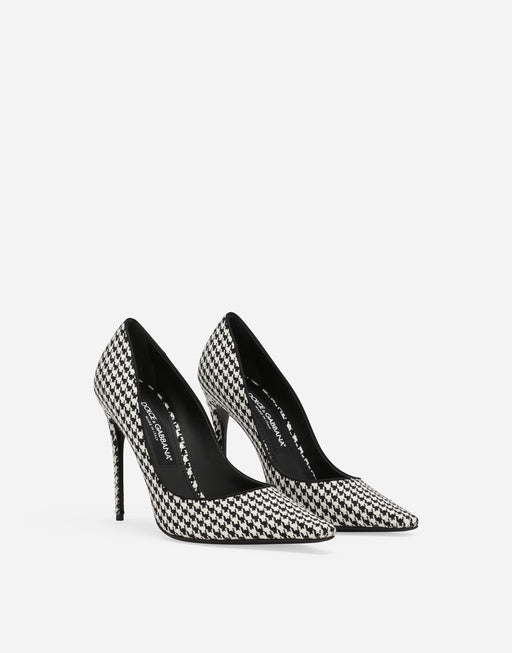 PIED DE POULE FABRIC PUMPS
