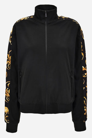 Sweatshirt In Compact Techno Jersey Fabrics-Medusa Leafy Print