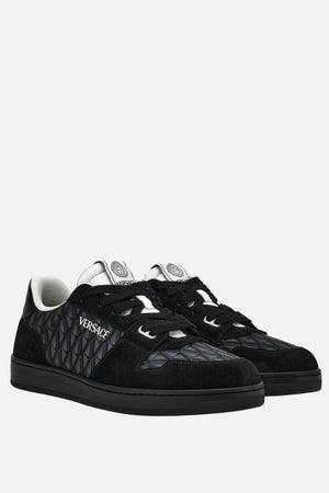 New Basket Sneakers In Suede+Jacquard V+Calf Leather