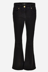 Pant Denim In Denim Stretch Rinse Wash With Medusa- Greca Embroidery