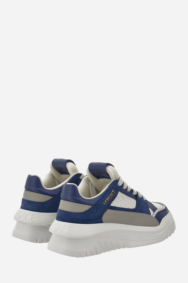 Oversize Court Sneaker In Calf Leather-Fabric