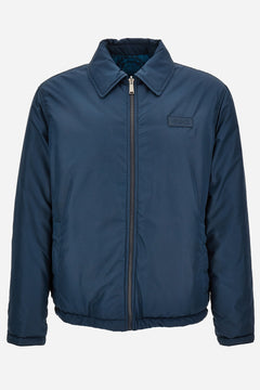 Reversible Blouson In Plain Technical Fabric + Poly Wr Grs Print Barocco 92 Allover Canvas Print