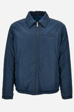 Reversible Blouson In Plain Technical Fabric + Poly Wr Grs Print Barocco 92 Allover Canvas Print