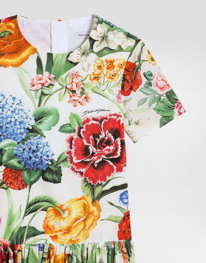 POPLIN DRESS WITH FLORAL PRINT