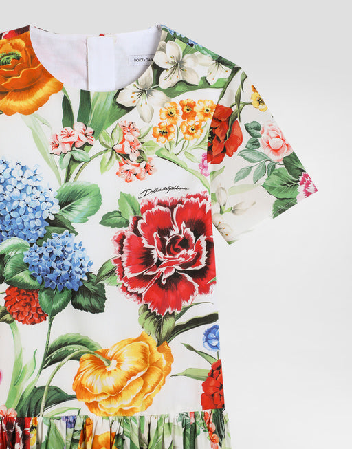 POPLIN DRESS WITH FLORAL PRINT
