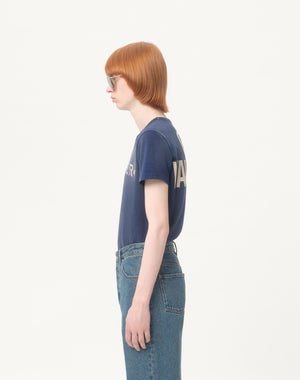 T-Shirt In Cotone Con Stampa E Patch Chez Valentino