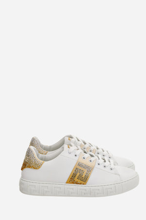 La Greca Sneaker In Free Bio Fabric-Satin-Degrade Strass
