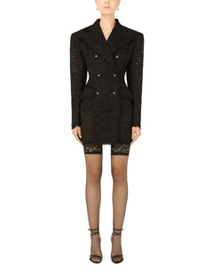 DOUBLE-BREASTED CORDONETTO LACE JACKET
