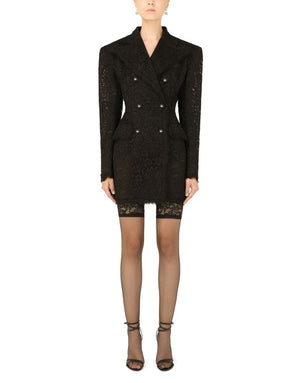 DOUBLE-BREASTED CORDONETTO LACE JACKET
