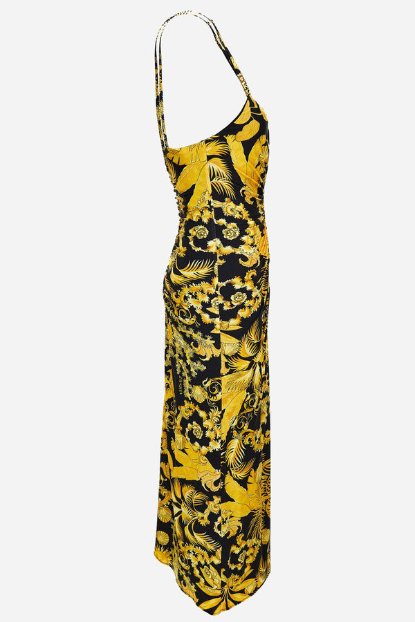 Dress In Jersey Barocco Palm Allover Print
