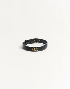 Choker Valentino Garavani Vlogo Signature In Pelle E Metallo