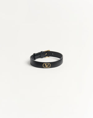 Choker Valentino Garavani Vlogo Signature In Pelle E Metallo