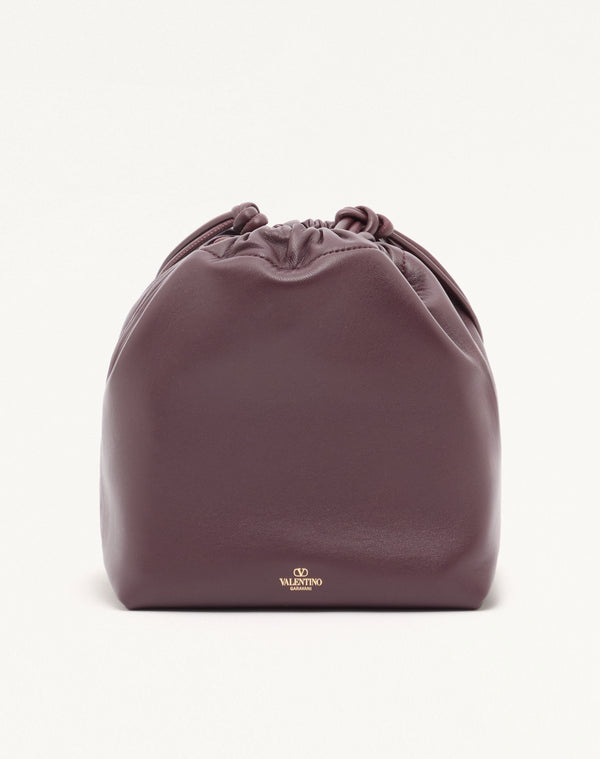BORSA A SACCHETTO VLOGO POUF IN NAPPA