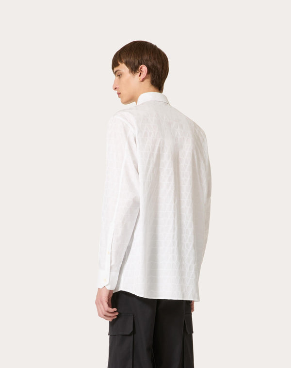 Camicia In Popeline Di Cotone Con Motivo Toile Iconographe