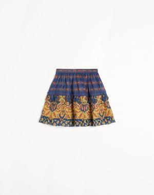 Gonna In Lino Paisley Medaglioni Voyage Imaginaire 