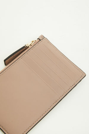 PORTACARTE CON ZIP VLOGO WALK IN VITELLO