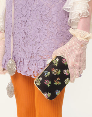 Abito Corto In Heavy Lace Ricamato