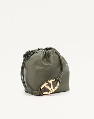 MINI BORSA A SACCHETTO VLOGO POUF IN NAPPA
