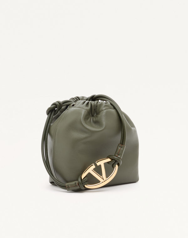 MINI BORSA A SACCHETTO VLOGO POUF IN NAPPA