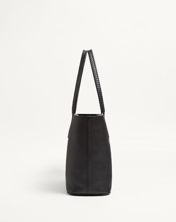 Borsa Shopping Valentino Garavani Nellcôte In Vitello Granato