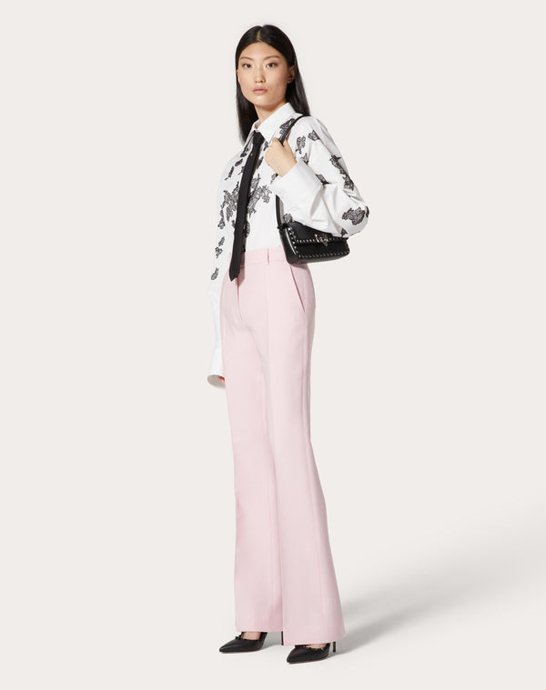 Pantaloni In Crepe Couture 