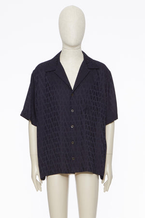 Camicia Da Bowling In Seta Con Motivo Toile Iconographe