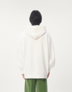 Felpa In Cotone Con Cappuccio E Stampa Chez Valentino