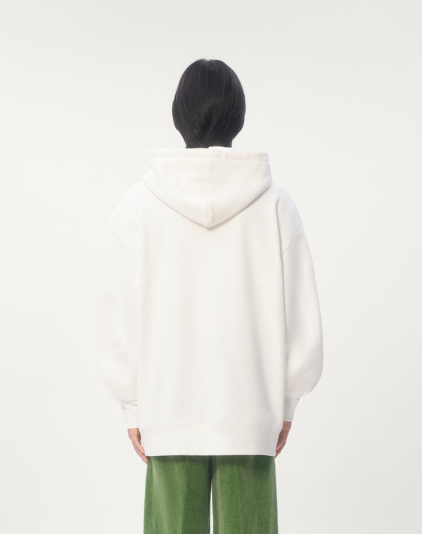 Felpa In Cotone Con Cappuccio E Stampa Chez Valentino