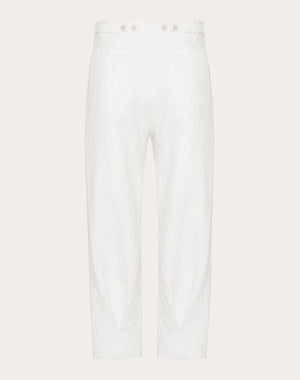 Pantalone In Canvas Di Cotone Con Motivo Toile Iconographe