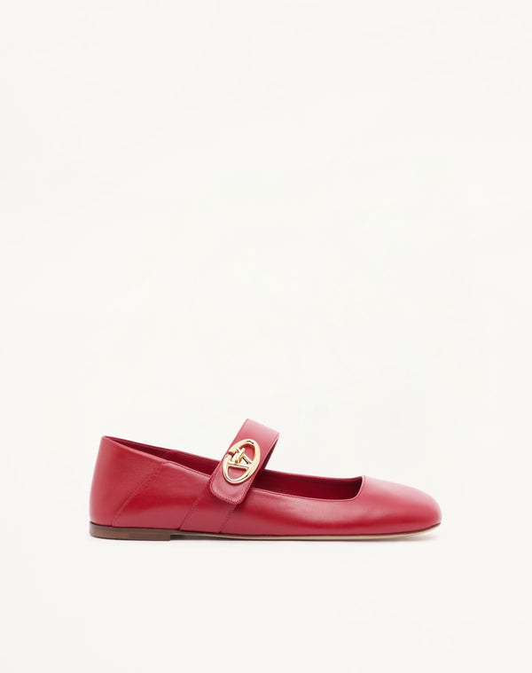 Ballerina Mary-Jane Vlogo Locker In Vitello