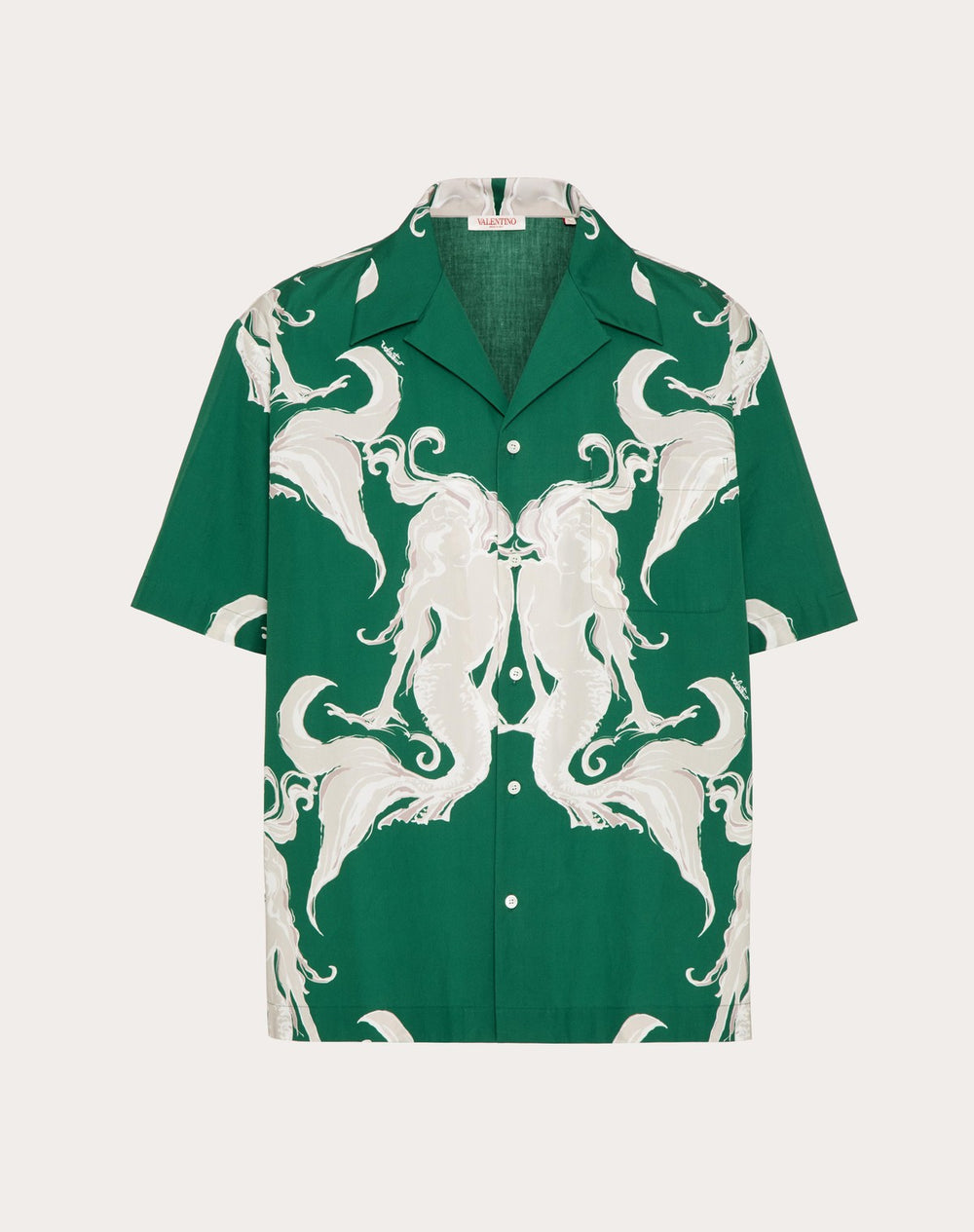 Camicia Da Bowling In Popeline Di Cotone Con Stampa Metamorphos Siren